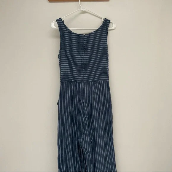 Rachel Zoe Navy Striped Jumpsuit Women 4 - Picture 7 of 10